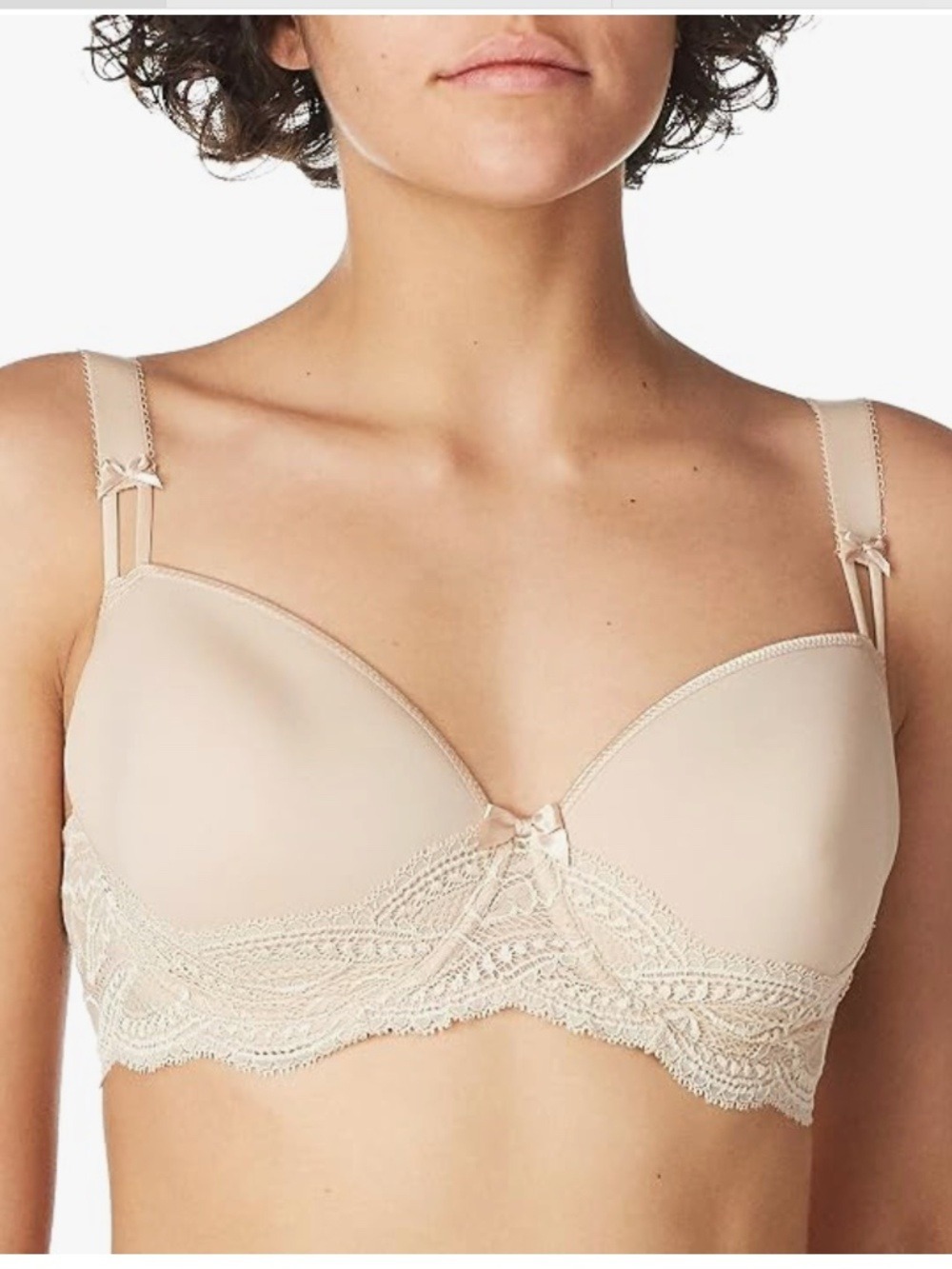 Simone Perele Paris Eden 3D Molded underwire quiet luxury beige bra 32 E / DD